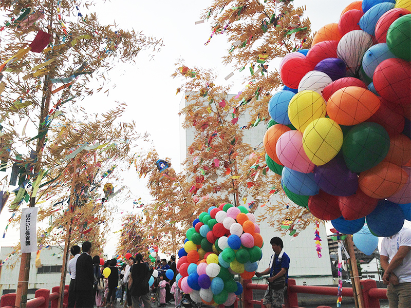 学園祭のバルーン装飾